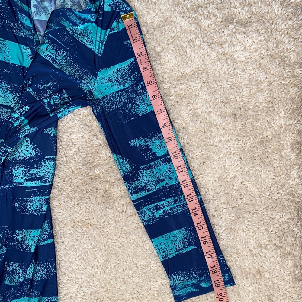 BCBG BLUE AND TURQUOISE DRESS - Picture 8 of 8